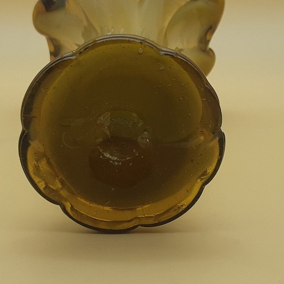 Brown Carnival Glass Vase - Picture 9 of 10